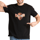 Camisa Vintage Criativa Personalizável com Rosto, Estampa em DTF de Alta Qualidade