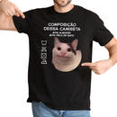 Camisa “Composição da camiseta” 100% Algodão Personalizável Com a Foto do Seu Gato, Cachorro ou Até Passarinho