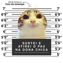 Caneca Engraçada Personalizável Para Seu Gato, Surtei e Atirei o Pau na Dona Chica