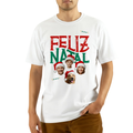 Camiseta Natal Personalizada Família 100% Algodão com Fotos - Estampa DTF Feliz Natal - Camisa Natalina Customizada Preta