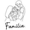 Camisa Personalizável com Sua Família em Desenho, 100% Algodão e Estampa Exclusiva