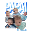 Camiseta Papai Personalizada 100% Algodão com Fotos - Estampa DTF - Presente Dia dos Pais - Camisa Customizada Preta