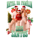 Camisa Personalizável de Natal para Família, 100% Algodão com Foto e Frases Especiais