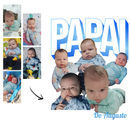 Camiseta Papai Personalizada 100% Algodão com Fotos - Estampa DTF - Presente Dia dos Pais - Camisa Customizada Preta