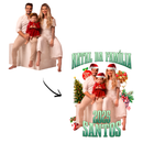 Camisa Personalizável de Natal para Família, 100% Algodão com Foto e Frases Especiais