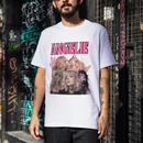 Camiseta Feminina Personalizável com 5 Fotos Estilo Punk Rock “Angelle” 100% Algodão com Estampa DTF Premium