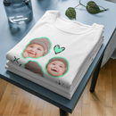 Camisa Personalizável com 4 Fotos do Seu Bebê, 100% Algodão e Estampa em DTF de Alta Qualidade