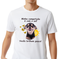 Camiseta 100% Algodão Personalizável Com Seu Pet ou Rosto