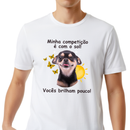 Camiseta 100% Algodão Personalizável Com Seu Pet ou Rosto