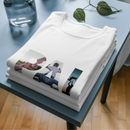 Camisa Personalizável Com 3 Fotos Com Seu Pai, Presente Perfeito para o Dia Dos Pais