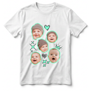 Camisa Personalizável com 4 Fotos do Seu Bebê, 100% Algodão e Estampa em DTF de Alta Qualidade