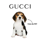 Camiseta Personalizável Vintage, Com Marca de Luxo, Com Seu Pet 100% Algodão