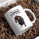 Caneca Engraçada Personalizável Com Foto do Pet, Frase Mais Um Dia Guerreira Let’s Bora
