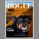 Camisa Personalizável Vintage Para Pets, Estilo Dogue e Vogue, 100% Algodão