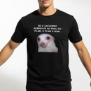 Camisa “Cachorro Sobrevive no Final” 100% Algodão e Personalizável Com Sua Foto