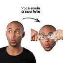 Camisa Vintage Criativa Personalizável com Rosto, Estampa em DTF de Alta Qualidade