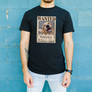 Camisa 100% Algodão Personalizável de Pet Procurado, Estilo One Piece