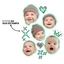 Camisa Personalizável com 4 Fotos do Seu Bebê, 100% Algodão e Estampa em DTF de Alta Qualidade
