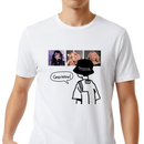 Camisa Personalizável com 3 Fotos, Estilo Criativo 100% Algodão e Estampa em DTF