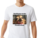 Camiseta Engraçada Personalizável Com Seu PET, 100% Algodão, Estampa em DTF