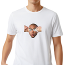 Camisa Vintage Criativa Personalizável com Rosto, Estampa em DTF de Alta Qualidade