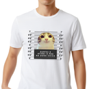 Camiseta Personalizável Com Foto do Gato, 100% Algodão e Com Estampa em DTF