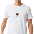 Camiseta Vintage Personalizada com Foto do Cachorro e Nome, Algodão 100% Estampa DTF Premium