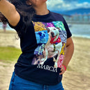 Camiseta Personalizada Pet Foto Coração 100% Algodão Estampa DTF