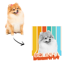 Camiseta Personalizada Pet Vintage Retrô Foto 100% Algodão Estampa DTF